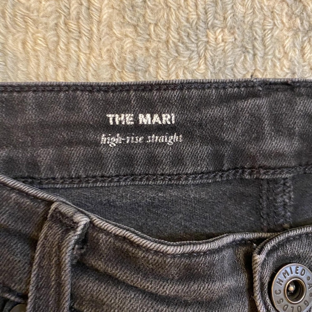 AG Adriano Goldschmied The Mari Jeans Womens 29 Charcoal High Rise Slim Straight - Picture 3 of 15